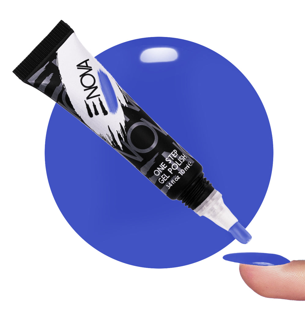 Enova Cosmetics On The Go Brush On Gel Nail Polish in Periwinkle Purple Blue Shade For Nails