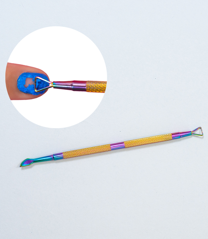 3-N-1 Cuticle Pusher, Scraper & Nail Cleaner Tool - Enova Cosmetics